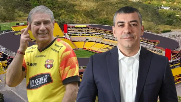 Walter Queijeiro y Ariel Holan (Foto tomada de: Barcelona SC/Walter Queijeiro)