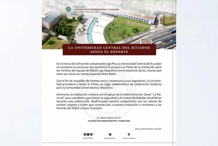 Tomado de página oficial de la Universidad Central