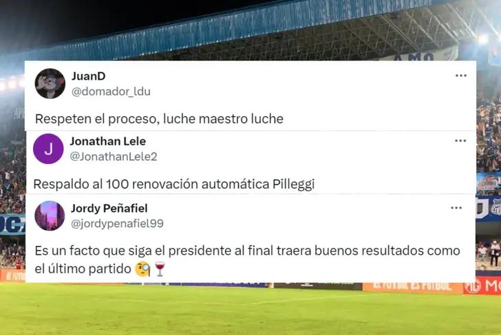 Comentarios de los hinchas de Barcelona SC sobre la situación de Emelec (Foto tomada de X)