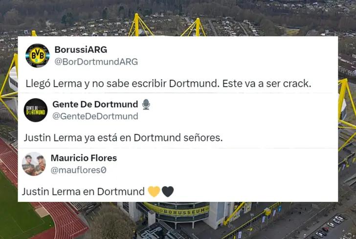 Hinchas del Borussia Dortmund ante la llegada de Justin Lerma a Dortmund