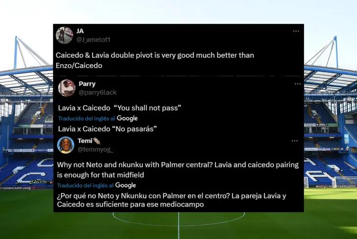 Comentarios de los hinchas del Chelsea sobre Moisés Caicedo y Enzo Fernández (Foto tomada de: X)