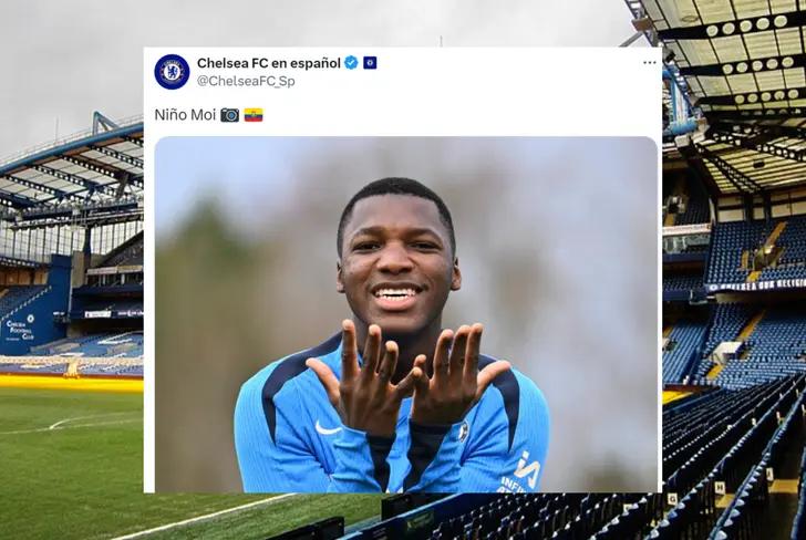 Publicación del Chelsea sobre Moisés Caicedo (Foto tomada de: X)