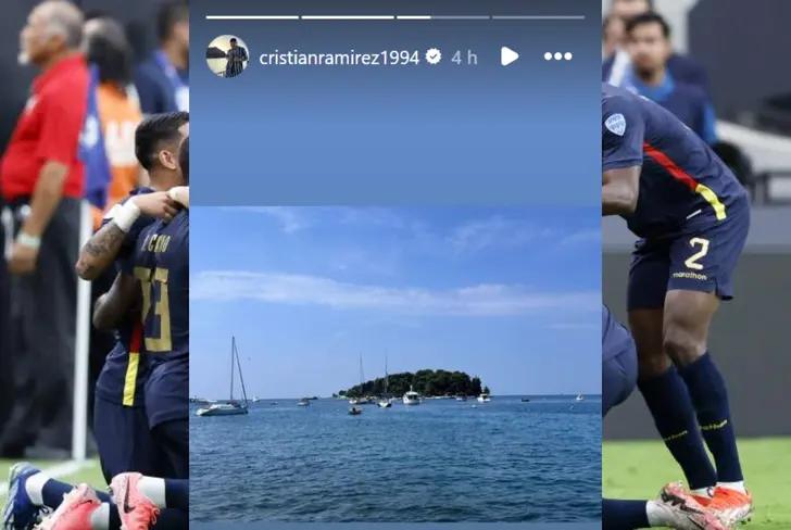 Cristian Ramírez de vacaciones, tomado de Instagram