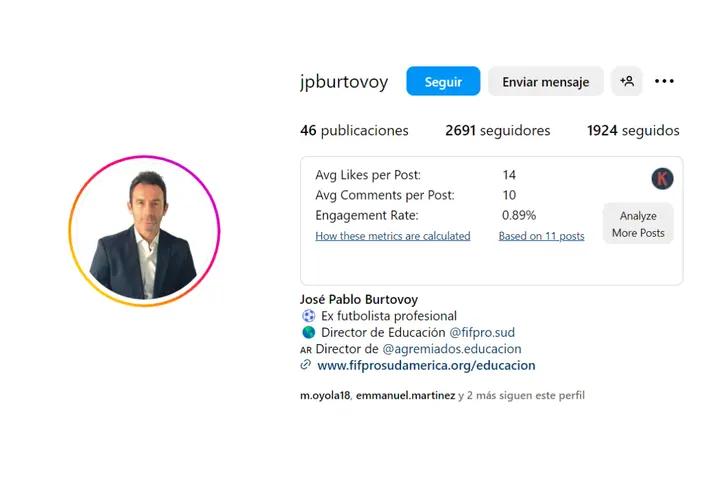 Profesor de Matías Oyola / Tomado de Instagram