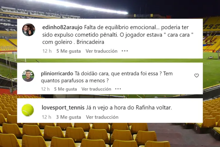 Comentarios de los hinchas de São Paulo contra Igor Vinícius