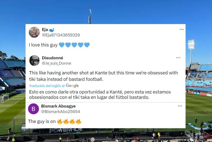 Comentarios de los hinchas del Chelsea sobre Moisés Caicedo vs. Uruguay (Foto tomada de: X)