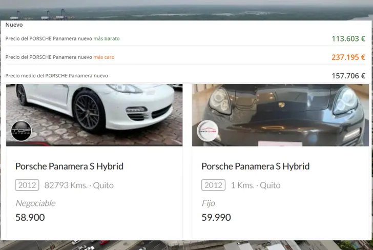 Precio nuevo y usado del&nbsp;Porsche Panamera