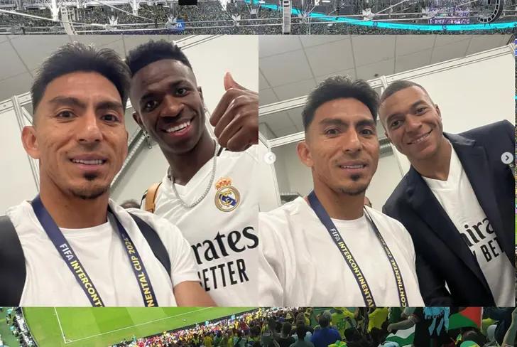 Ángel Mena con jugadores del Real Madrid (Foto tomada de: Instagram)