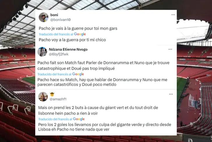 Comentarios de los hinchas del PSG sobre Willian Pacho (Foto tomada de: X)