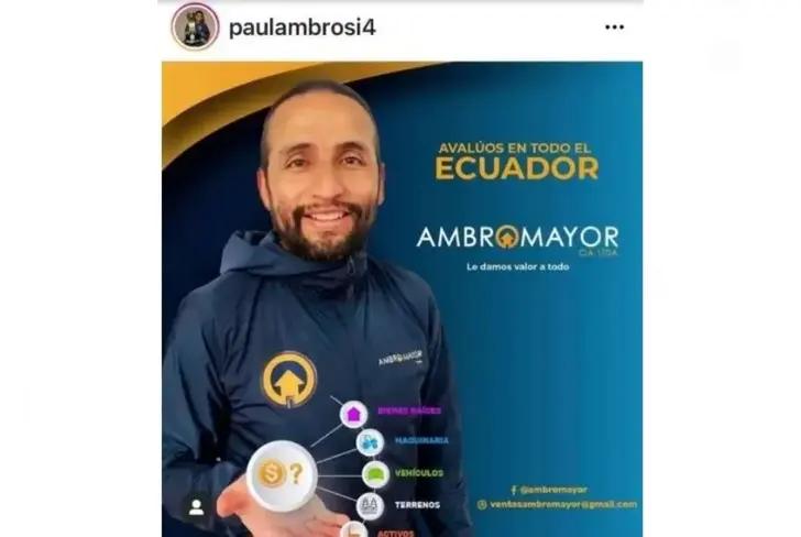 Tomado del Instagram de Paúl Ambrosi&nbsp;