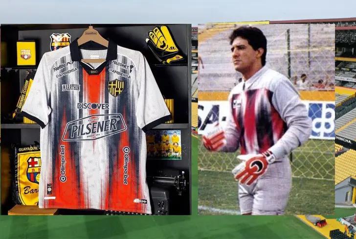 Camiseta de Carlos Luis Morales y conmemorativa de Barcelona SC