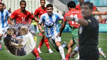 Byron Moreno y duelo entre Argentina vs Marruecos en París 2024 (Fuente: API / La Nación)