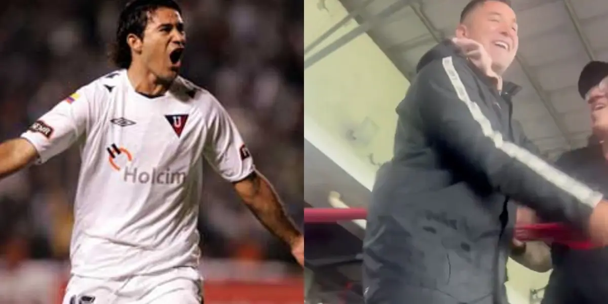 (VIDEO) Como un hincha más: Bieler estuvo en la barra brava de Liga de Quito y mira lo que le cantó a Barcelona SC