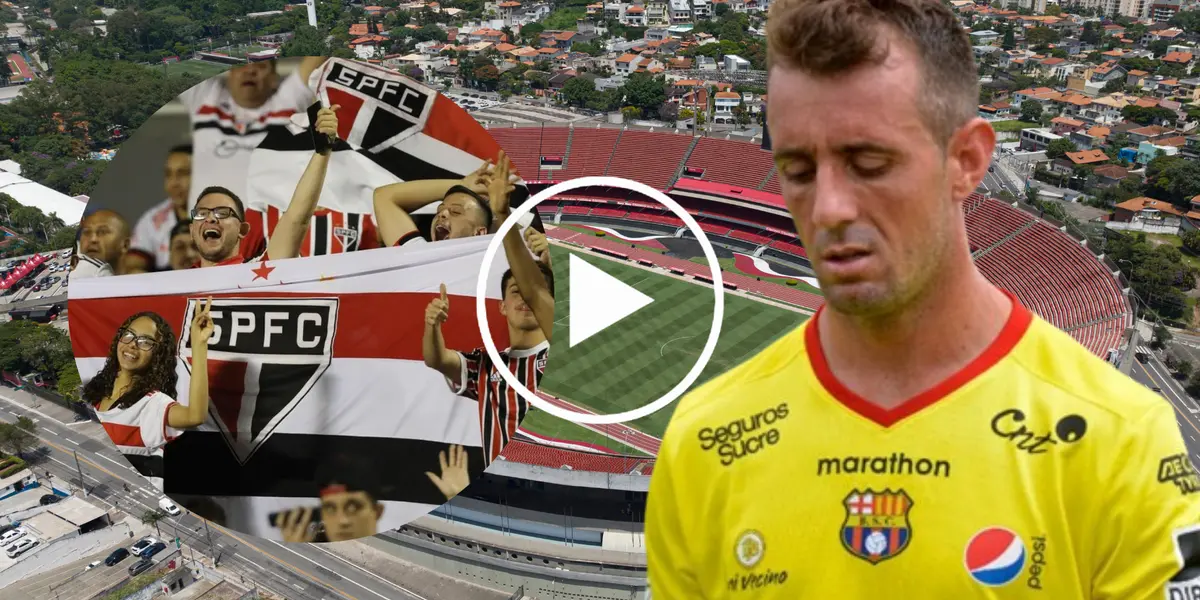 (VIDEO) Solo les queda la Sudamericana y así se burlaron los hinchas de São Paulo de Barcelona SC
