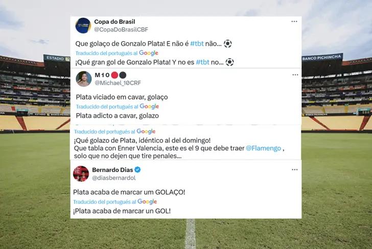 Comentarios desde Brasil sobre el golazo de Gonzalo Plata (Foto tomada de: X)