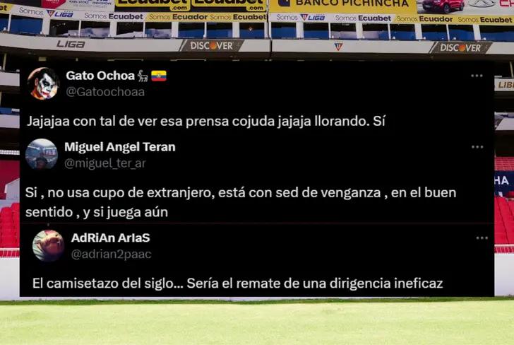 Comentarios positivos de los hinchas de Liga de Quito sobre Damián Díaz (Foto tomada de: X)