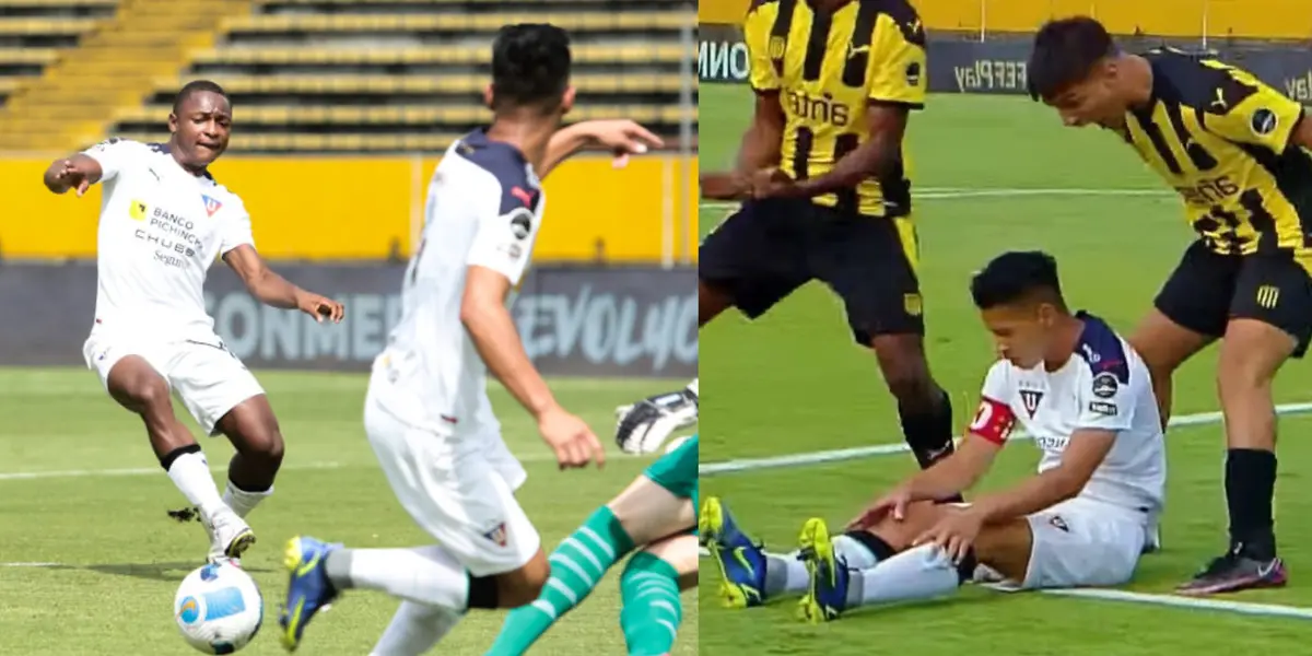 En las redes sociales circula un video donde se ve al capitán de Liga de Quito Sub 20 ser humillado por un jugador de Peñarol luego de fallar su penal