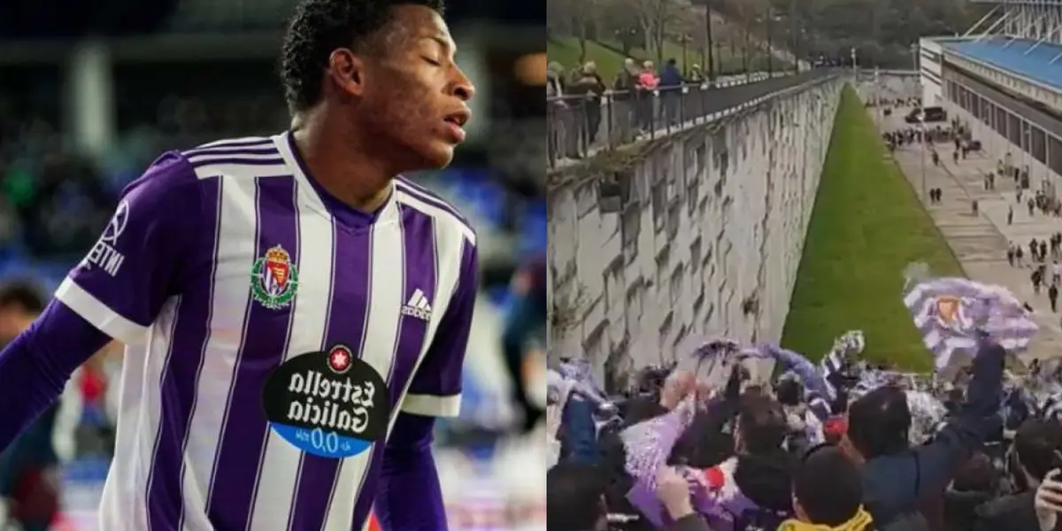 En su viaje a Oviedo, el ecuatoriano fue ovacionado por los hinchas del Real Valladolid