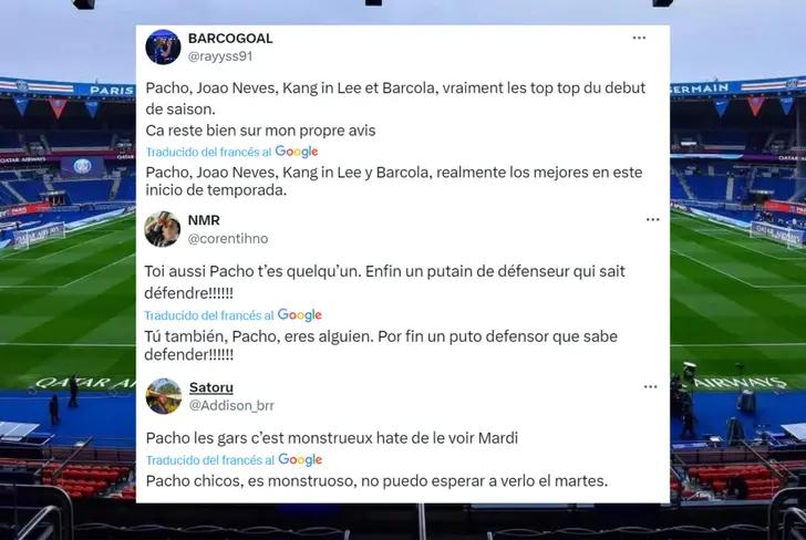 Comentarios de los hinchas del PSG sobre el partido de Willian Pacho vs. Rennes (Foto tomada de: X)