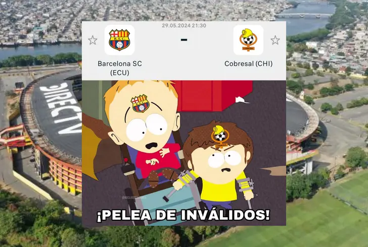 Meme Barcelona SC vs Cobresal por el partido