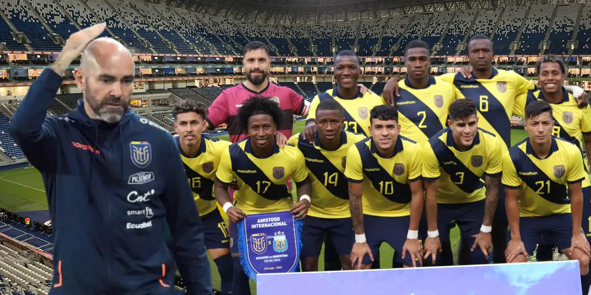 Félix Sánchez dirigiendo, Selección Ecuador. Foto tomada de: La Tri