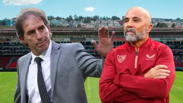 Guillermo Almada y Jorge Sampaoli (Foto tomada de: Liga de Quito/Mexsport/Fabrizio Romano)