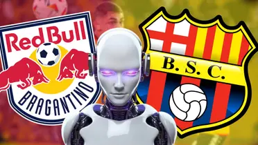 Ilustración del duelo entre Bragantino vs Barcelona SC (Fuente: Barcelona SC)