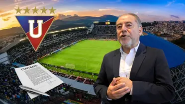 Isaac Álvarez en el Estadio Rodrigo Paz Delgado (Foto tomada de: Liga de Quito/T4 Franquicias/Wikipedia)