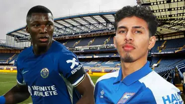 Jeremy Sarmiento y Moisés Caicedo en Stamford Bridge (Foto tomada de: Chelsea/Ipswich Town/Chelsea)
