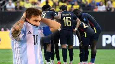Lionel Messi ante Ecuador (Fuente: C5N / EXTRA)
