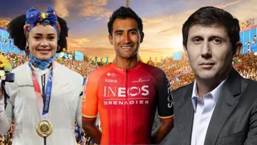 Neisi Dajomes, Jonathan Narváez y Varsky (Foto tomada de: Juegos Olímpicos/Ministerio del Deporte/Jonathan Narváez/CNN)
