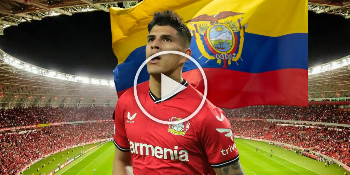 (VIDEO) Con la bandera de Ecuador, lo que hizo Piero Hincapié en los festejos del Leverkusen