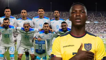 Selección de Hunduras y Moisés Caicedo (Foto tomada de: Stadium Conection/Moisés Caicedo/La Prensa)