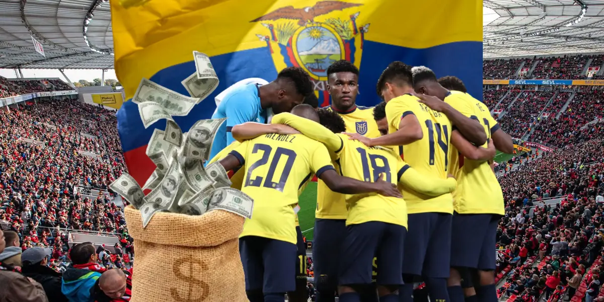 Selección Ecuador, bandera Ecuador, dinero. Foto tomada de: La Tri