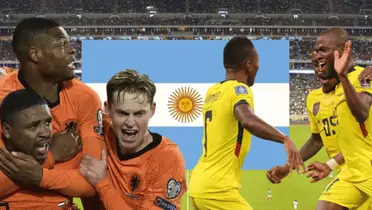 Selección Ecuatoriana y Selección Holanda (Foto tomada de: NRG Stadium/La Tri/AFP)