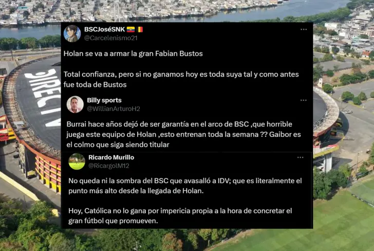 Crítica de los hinchas de Barcelona SC contra Ariel Holan (Foto tomada de: X)