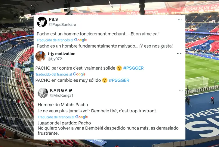 Comentarios de los hinchas del PSG sobre Willian Pacho en Champions League (Foto tomada de: X)