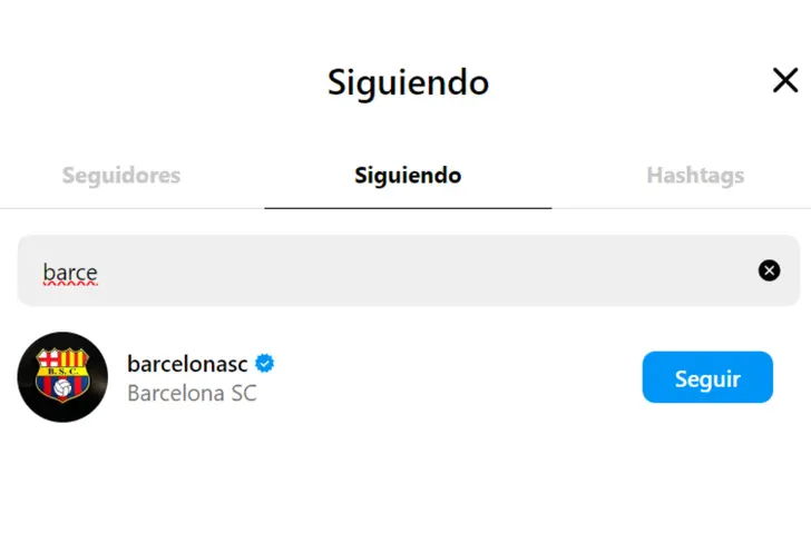 Damián Díaz volvió a seguir a Barcelona SC en Instagram