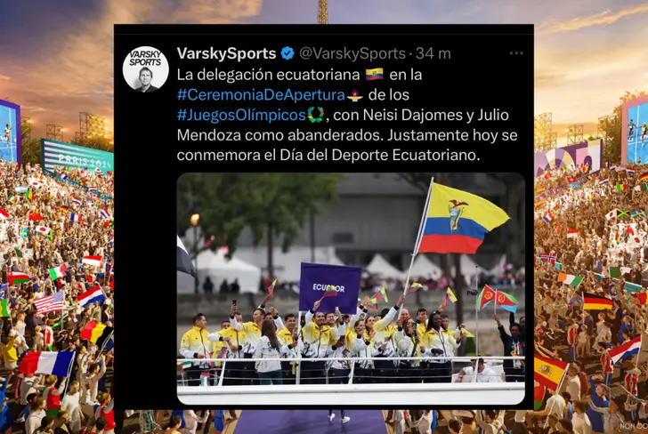 Comentario Varsky sobre la presentación de la delegación Olímpica en los Juegos Olímpicos de París 2024 (Foto tomada de: X)