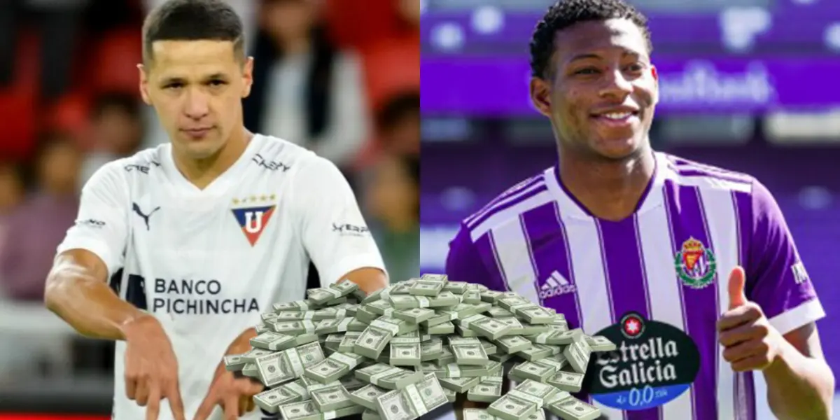 Los millones que pide Liga de Quito por Álex Arce, más de lo que pagó el Valladolid por Gonzalo Plata