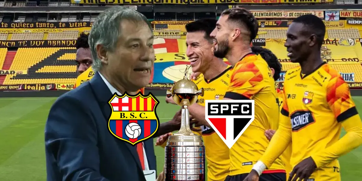 Cambio sorpresivo, lo que hizo Ariel Holan con el 11 de Barcelona SC antes del duelo contra Sao Paulo