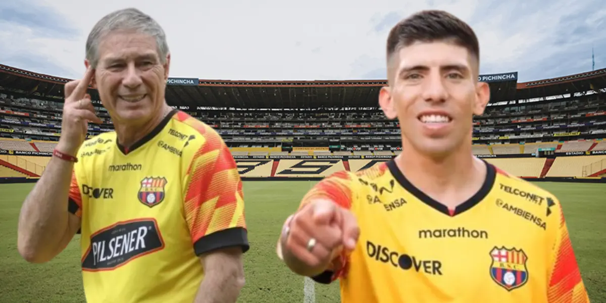 Ariel Holan y Braian Oyola (Foto tomada de: Alcaldía de Guayaquil/Barcelona SC)