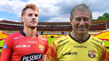 Ariel Holan y Javier Burrai (Foto tomada de: Barcelona SC/API)