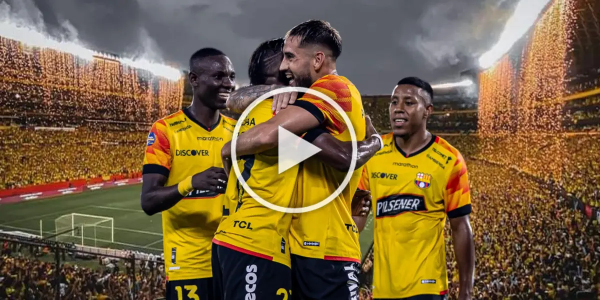 Barcelona SC festejando el gol. Foto tomada de: Barcelona SC