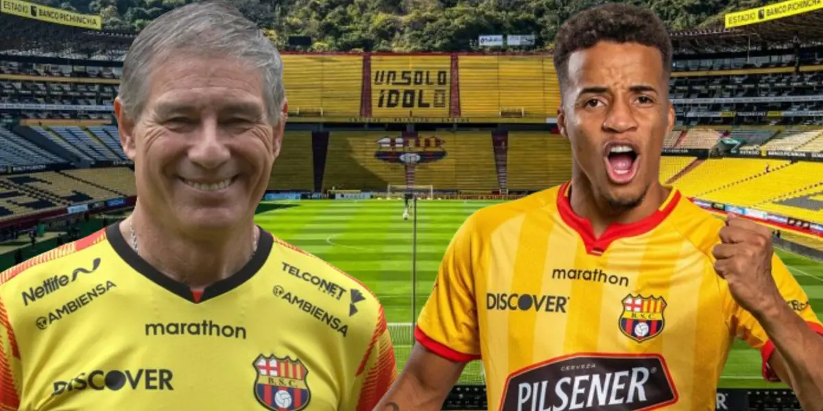 Byron Castillo y Ariel Holan (Foto tomada de: Barcelona SC/API)