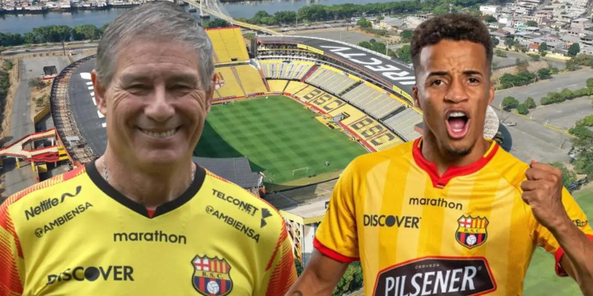 Byron Castillo y Ariel Holan (Foto tomada de: Expreso/Barcelona SC/API)