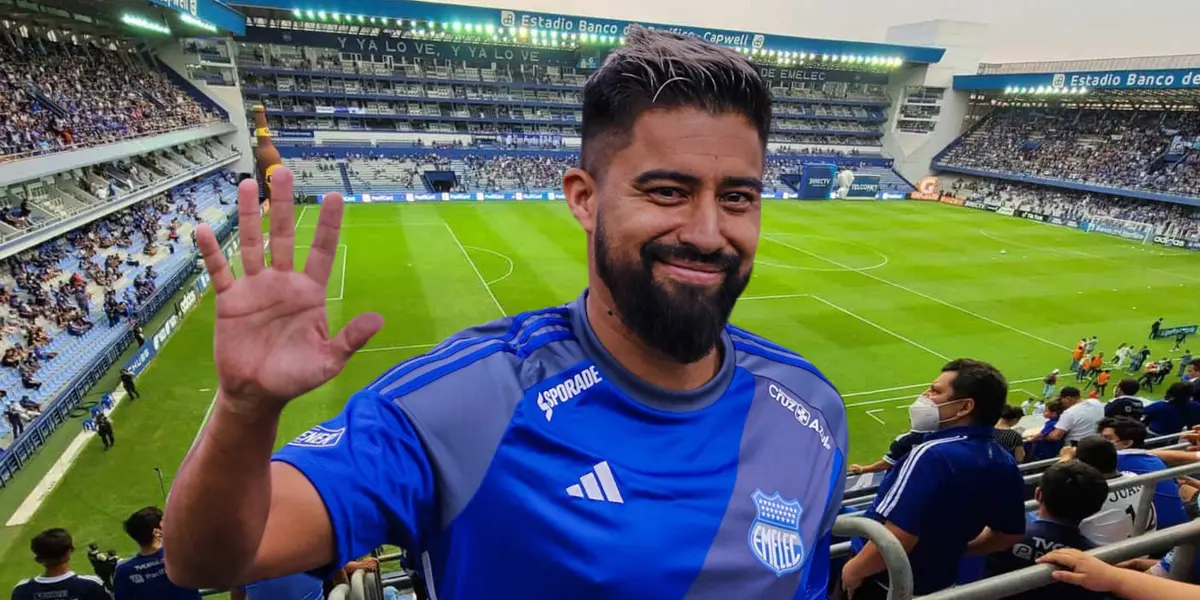 Christian Noboa saludando. Foto tomada de: Emelec/API