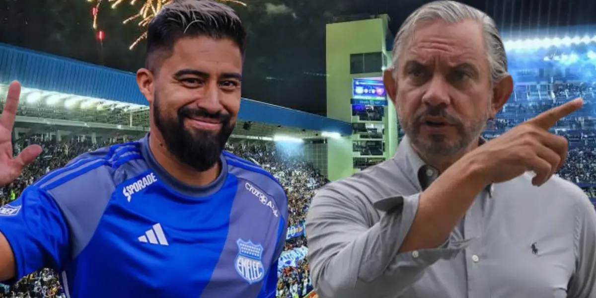 Christian Noboa y José Pileggi en el Estadio Capwell (Foto tomada de: Emelec)