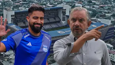 Christian Noboa y José Pileggi (Foto tomada de: Wikipedia/Emelec)