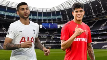 Cuti Romero y Piero Hincapié (Foto tomada de: Tottenham/Bayer Leverkusen/Cadena 3)